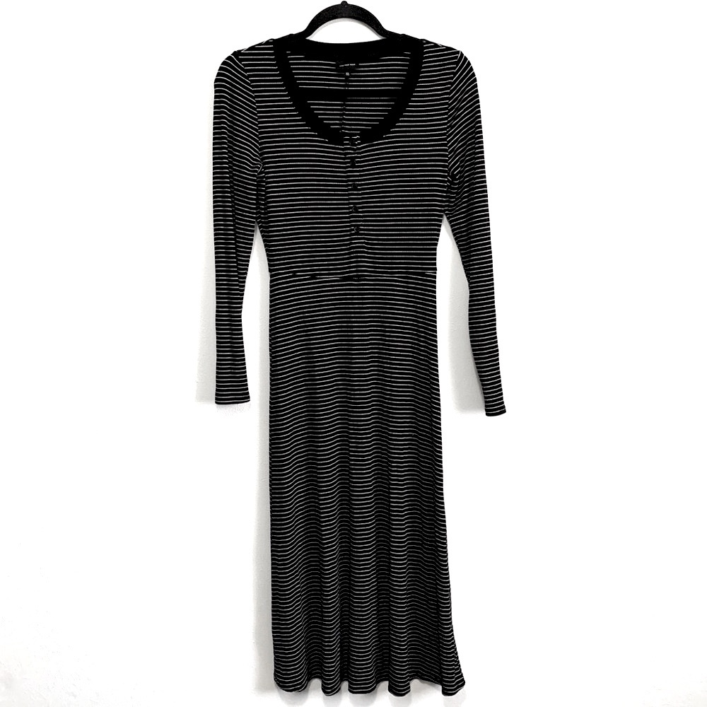 Who What Wear Striped Long Sleeves Dress